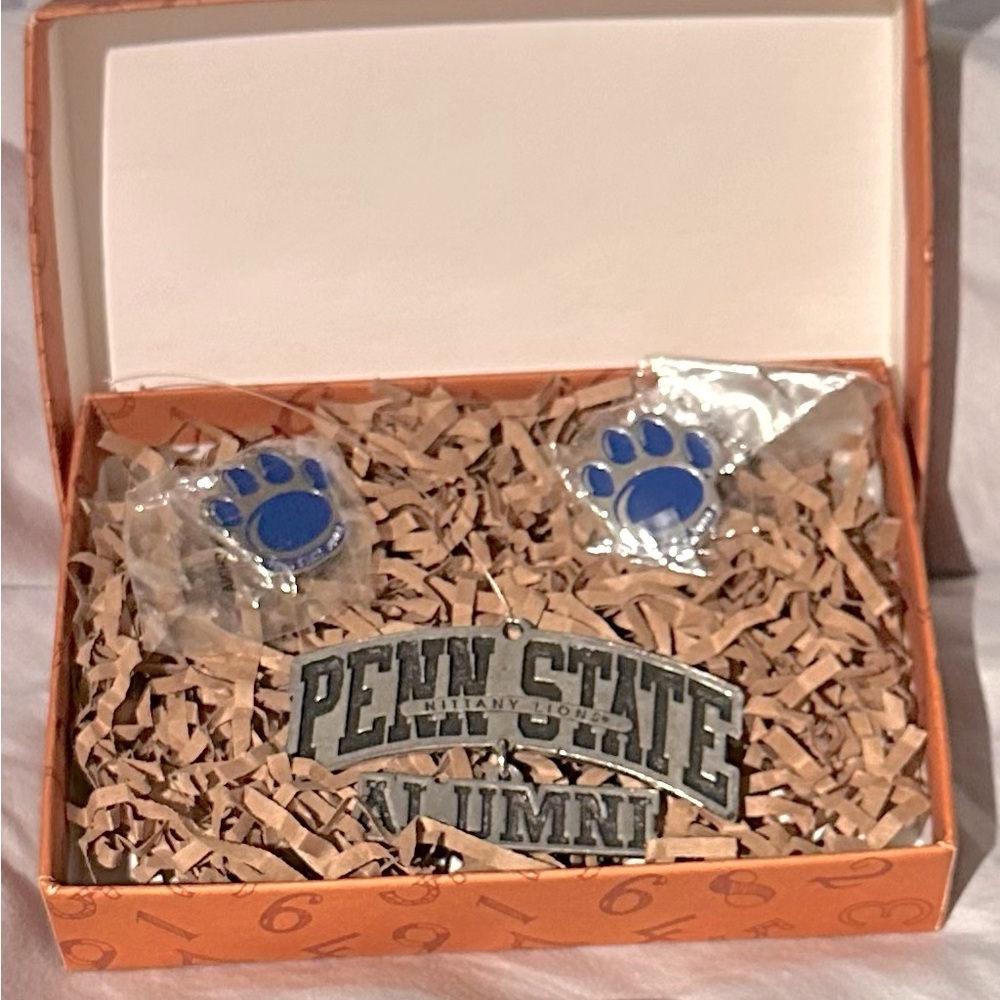 Penn State Alumni Pins and Pewter Ornament